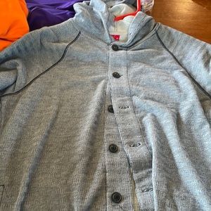 Mens Heather Blue Hoodie